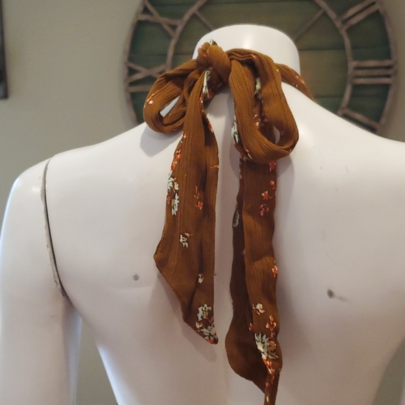 Free People Miss Louise smocked cropped halter top - Picture 8 of 16